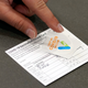 Someone showing a vaccination card at the Banning Recreation Center in Wilmington, California.